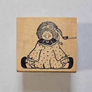 Vintage Doll Rubber Craft Stamp (Great Condition!)